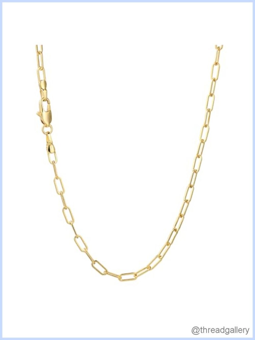 14K Gold Filled Paperclip Chain Necklace 2.5mm Non-Tarnish Unisex